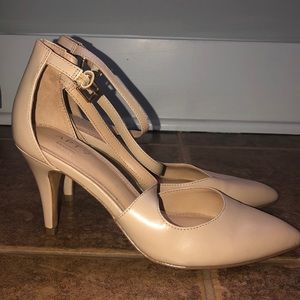 Tan high heels